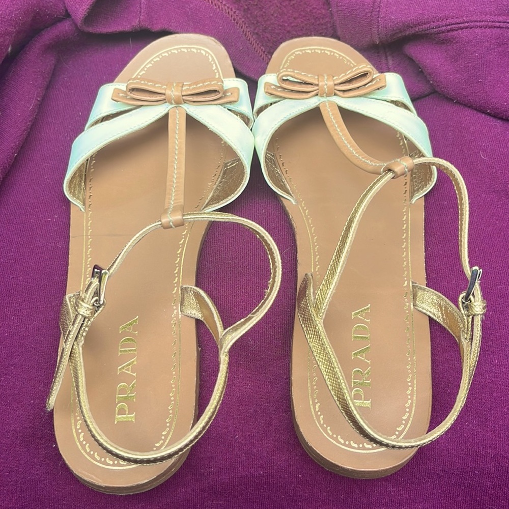Pristine Gently Used Prada Strappy Sandals, Made in Italy!